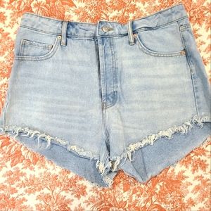 Extra high rise cutoff shorts